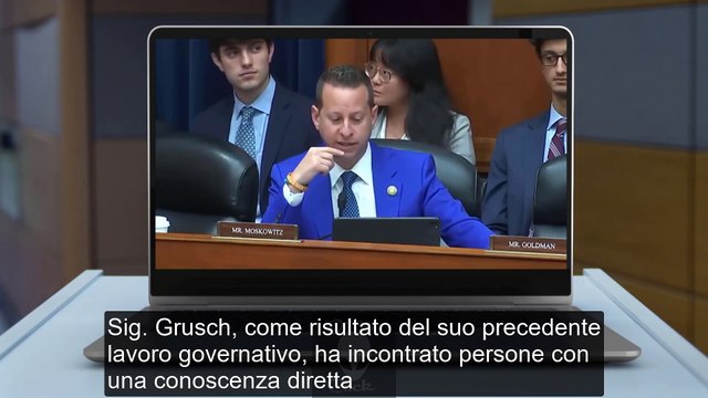 David Grusch, ex ufficiale della Difesa USA: il governo americano recupera UFO/UAP alieni dagli anni '30 (26 Luglio 2023)