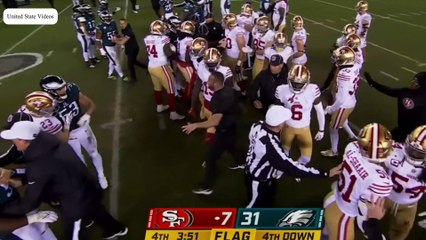 Trent Williams BODY SLAMS K'Von Wallace at the end of the NFC Championship 2023