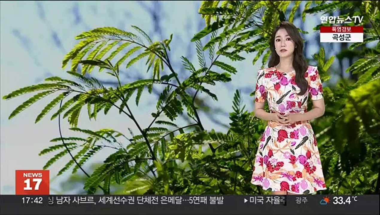 [날씨] 밤사이 곳곳 열대야…휴일도 '35도 안팎' 폭염