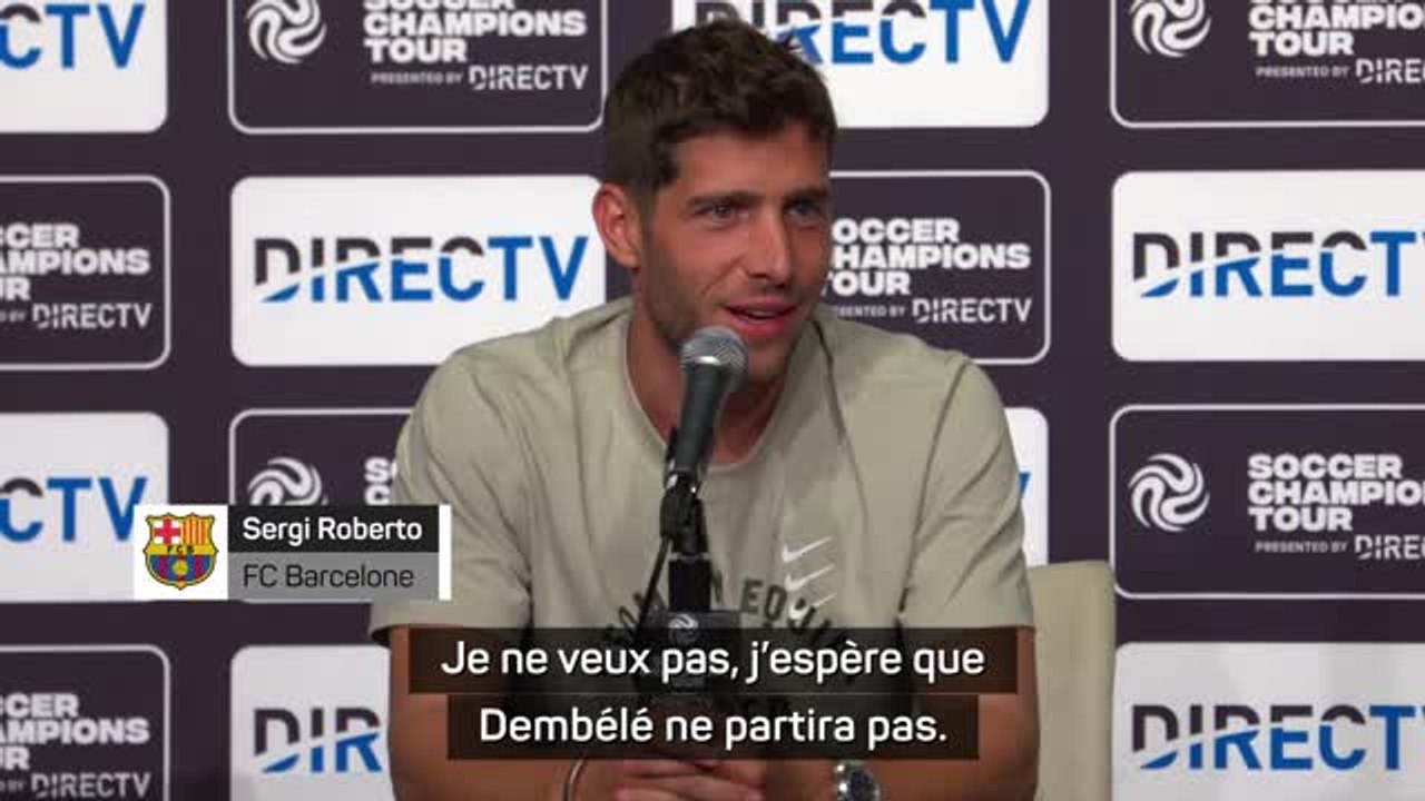 Barça - S. Roberto sur la rumeur Dembélé au PSG : "J'espère qu'il ne partira pas"