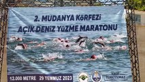 BURSA - 2. Mudanya Körfezi Açık Deniz Yüzme Maratonu'nda sporcular Yalova'dan Bursa'ya yüzdü