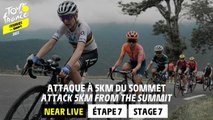 Attack 5km from the summit - Stage 7 - Tour de France Femmes avec Zwift 2023