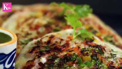 Instant Rava Uttapam  South Indian Recipe