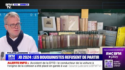 JO 2024: "Les bouquinistes font vraiment partie de l'image de Paris", affirme Philippe Legendre