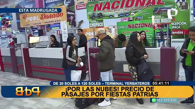 Precios por las nubes en Terminal de Yerbateros por Fiestas Patrias: reportan costos desde S/100