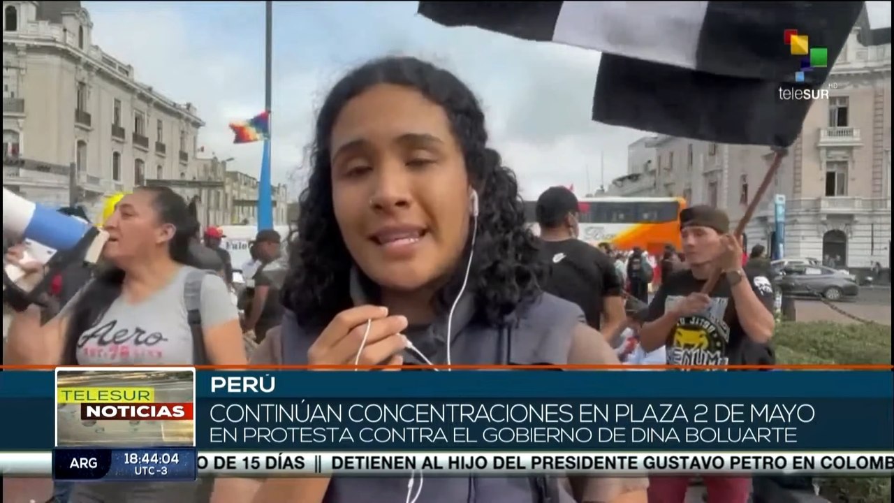 Perú: Continúan las concentraciones en la Plaza 2 de Mayo