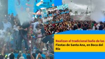 Realizan el tradicional baño de las Fiestas de Santa Ana, en Boca del Río
