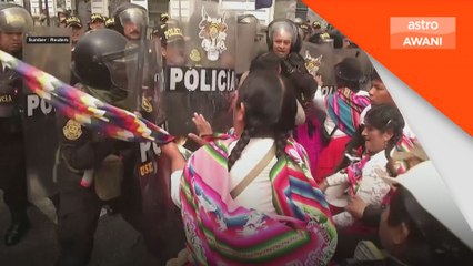 Wanita pribumi Peru merusuh, protes kepimpinan Dina Boluarte