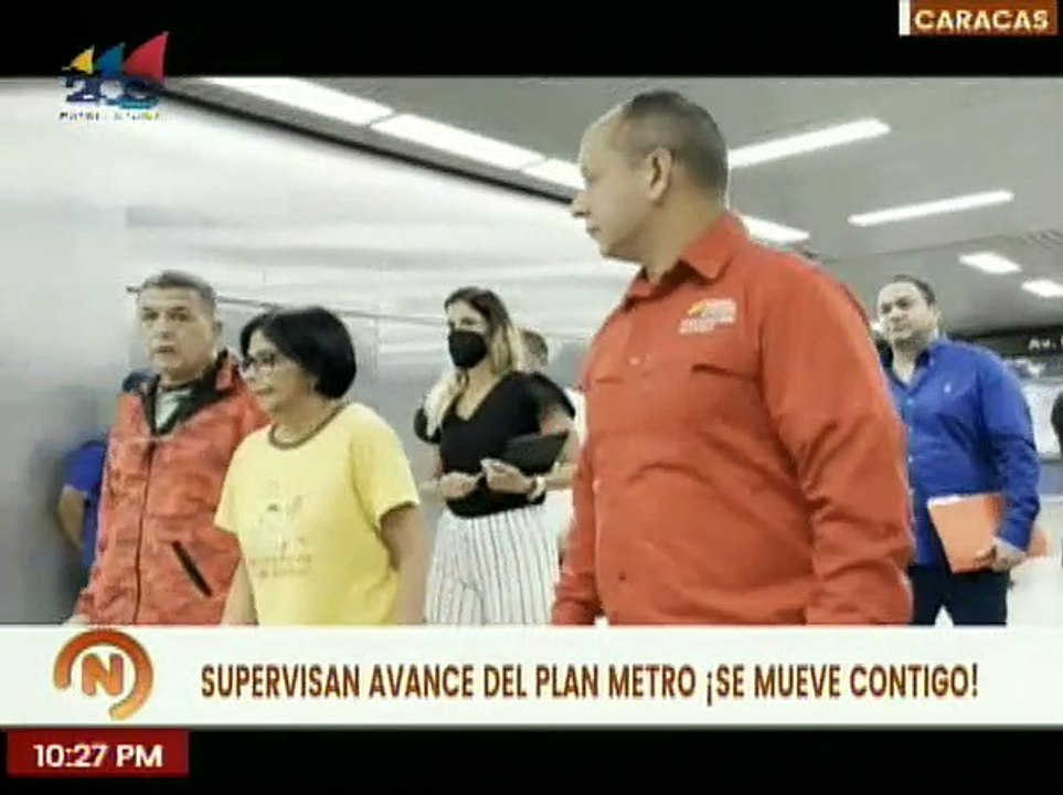 Vpdta. Delcy Rodríguez supervisa avances del Plan Metro ¡Se mueve Contigo! en la estación Bellas Artes