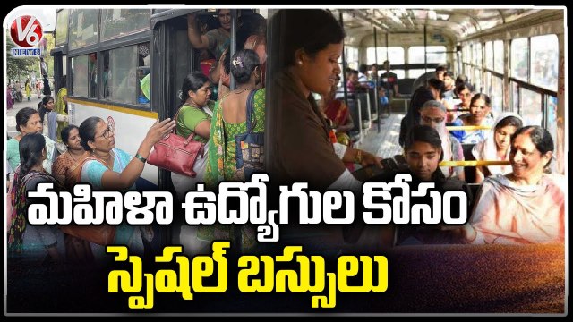 TS RTC Inaugurating Metro Express Buses For IT Women Employees | V6 News