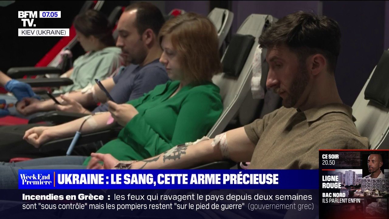 En Ukraine, des dizaines de personnes donnent leur sang pour aider les soldats blessés