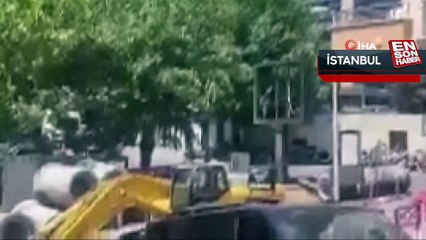 Şişli'de kavga sırasında yere düşerken silah ateşlendi