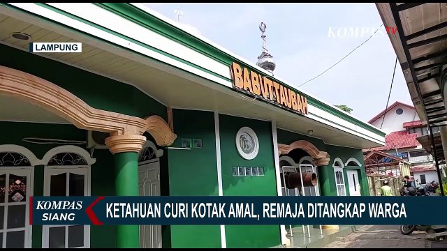 Warga Lampung Tangkap Remaja Pencuri Kotak Amal di Masjid