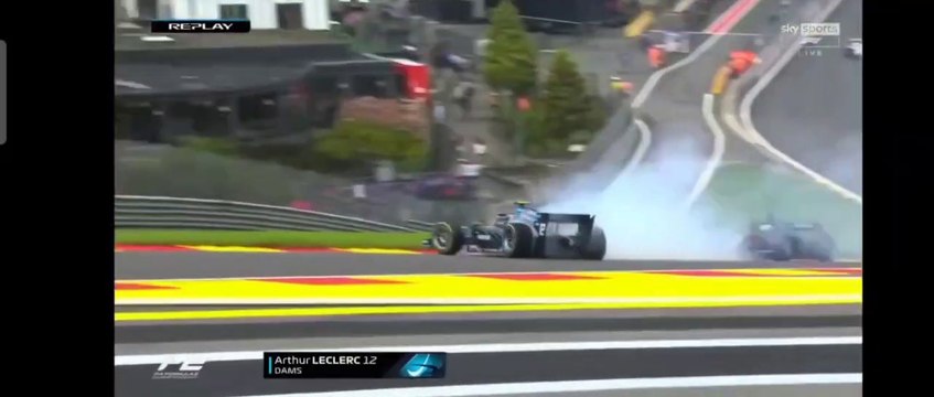 Formula 2 2023 Spa Feature Race Nissany Leclerc Contact Huge Spins Raidillon