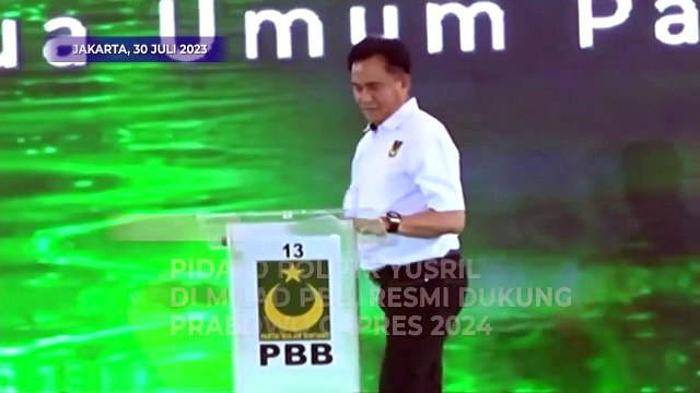 [FULL] Pidato Politik Yusril di Milad ke-25 PBB, Resmi Dukung Prabowo Capres 2024