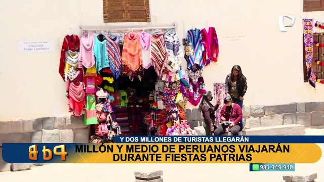 Un millón y medio de peruanos viajarán por Fiestas Patrias
