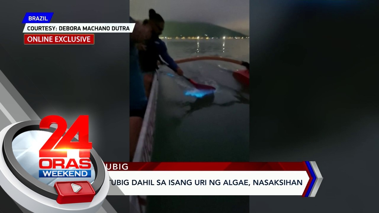 Pag-ilaw ng tubig dahil sa isang uri ng algae,...