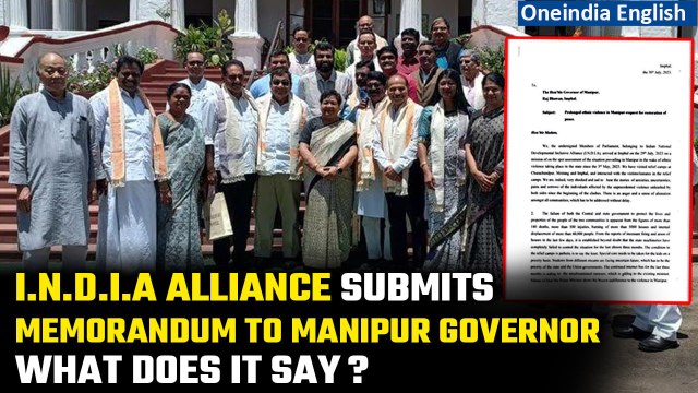 Manipur Unrest: I.N.D.I.A Opposition Alliance meets Manipur Governor Anusuiya Uikey | Oneindia News
