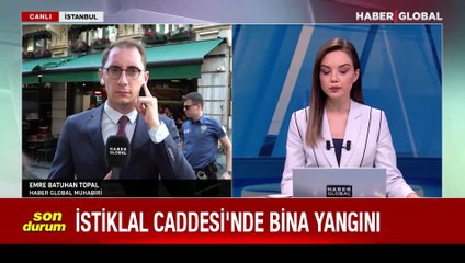İstiklal Caddesi'nde binada yangın paniği!