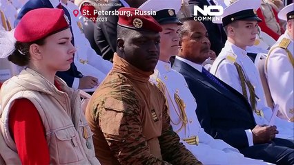 تصاویری از حضور پوتین در مراسم رژه نیروی دریایی روسیه