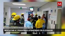 Rescatan a tres personas atrapadas en incendio de elevador del hospital 89 del IMSS en Jalisco