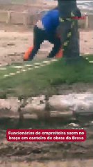 Funcionários de empreiteira saem no braço em canteiro de obras da Brava
