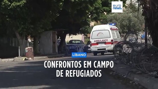Confrontos num campo de refugiados palestinianos no Líbano