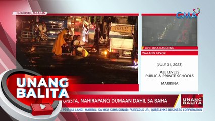 Ilang motorista, nahirapang dumaan dahil sa baha | UB