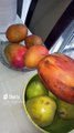 Fruta fresca para desayunar en una mañana nublada y fría #shorts alimentación saludable papaya pera