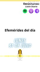EFEMÉRIDES LUNES 31 JULIO 2023