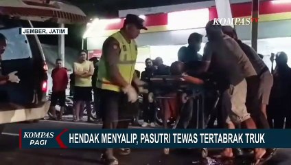 Video herunterladen: Pasutri di Jember Tewas Seketika Usai Tertabrak, Sopir Truk Dalam Pencarian