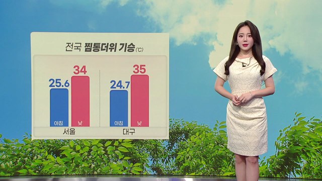 [날씨] 전국 '폭염경보', 찜통더위 기승...곳곳 요란한 소나기 / YTN