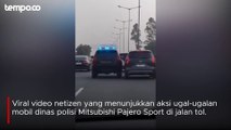 Viral Video Mobil Pajero Bernomor Polisi Ugal-ugalan di Tol JORR Arah PIK