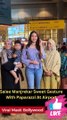 Saiee Manjrekar Sweet Gesture With Paparazzi At Airport Viral Masti Bollywood