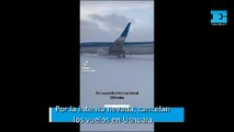 Por la intensa nevada, cancelaron los vuelos en Ushuaia