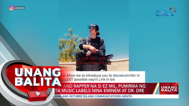 Fil-Am Singer and Rapper na si EZ Mil, pumirma ng kontrata sa music labels nina Eminem at Dr. Dre | UB