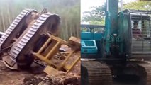 Extreme Dangerous Heavy Equipment Excavator Operator Skills - TOTAL IDIOTS AT WORK--#3
