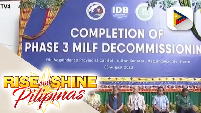 Decommissioning sa dating combatants ng MILF, matatapos na sa Aug. 10