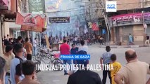 Franja de Gaza |Varios miles de palestinos se manifiestan contra el gobierno de Hamás