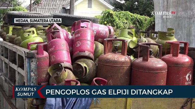 Polisi Gerebek Gudang Pengoplos LPG di Medan