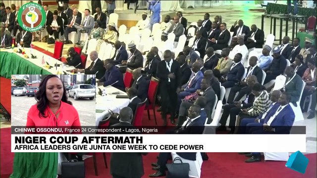 ECOWAS steps up pressure on Niger coup leaders with sanctions, threats of force