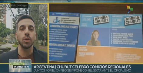 Coalisión macrista se impone en comicios regionales de provincia argentina de Chubut