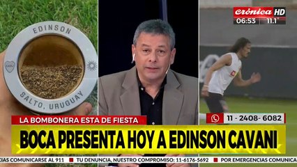 Así será la presentación de Edinson Cavani en Boca