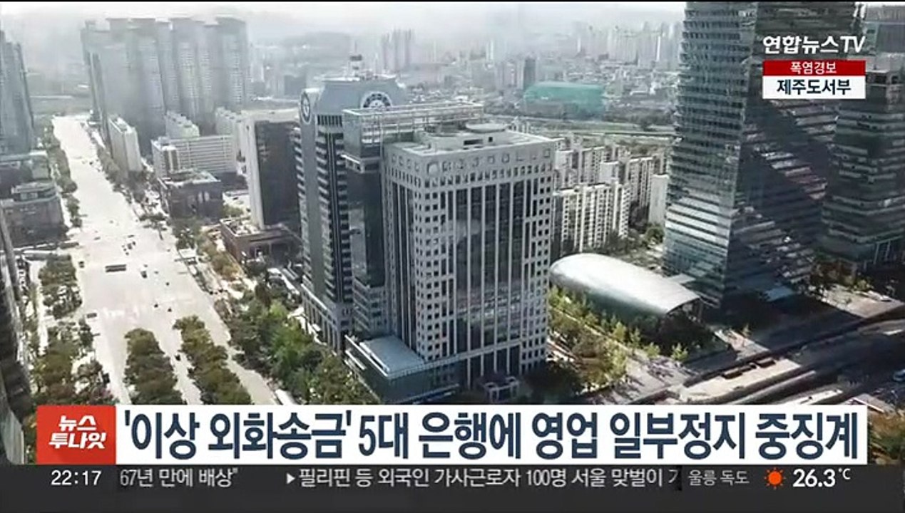 '이상 외화송금' 5대 은행에 영업 일부정지 중징계