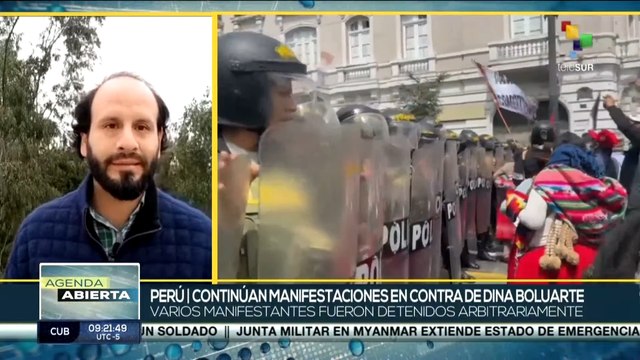 Policía peruana reprime nuevamente a manifestantes en contra de Dina Boluarte