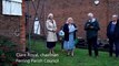 Duchess of Norfolk unveils a commemorative plaque to launch the Ferring Coronation Clock