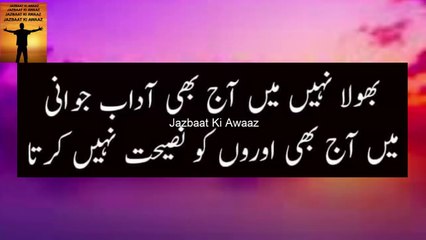 Bhula Nahi Main Aaj Bhi Adaab E Jawani  | poetry
