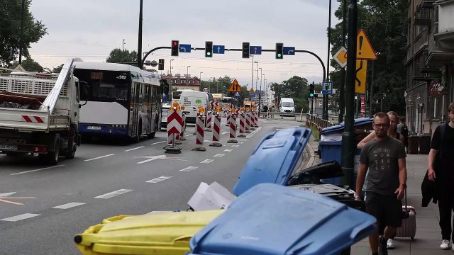 Kraków - remont mostu dębnickiego
