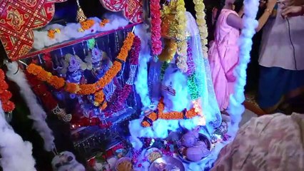 Decorated tableau of Baba Barfani, held Bhandara