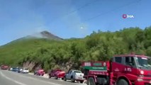 Intervention aérienne et terrestre en cas d'incendie de forêt à Demre